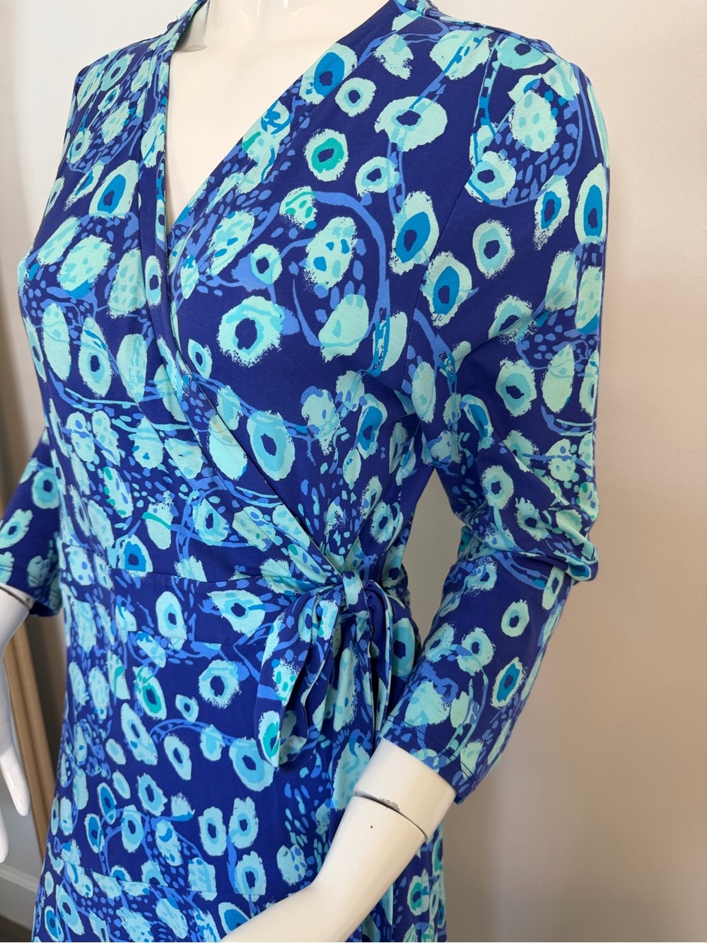 Lilly Pulitzer Rosaline Wrap dress Royal Blue Size large - Picture 4 of 7